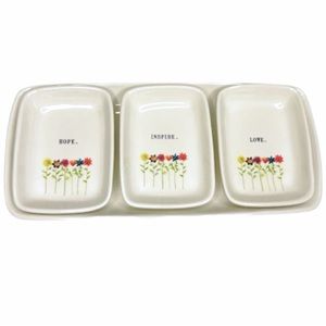 Rae Dunn Artisan Collection by Magenta Ceramic Set Hope, Inspire, Love.